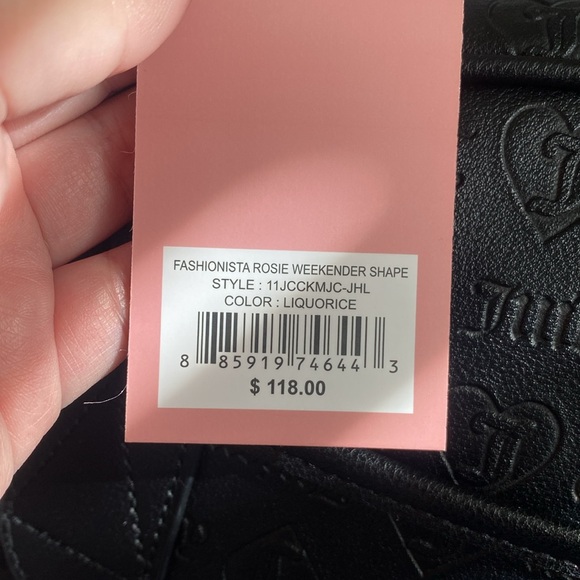 Juicy Couture Liquorice Fashionista Rosie Weekender Travel Bag NWT - Picture 3 of 11